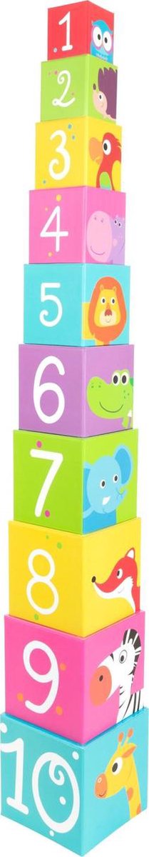 Small Foot stapelblokken wilde dieren 15 cm