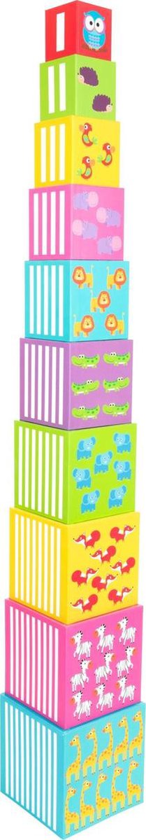 Small Foot stapelblokken wilde dieren 15 cm