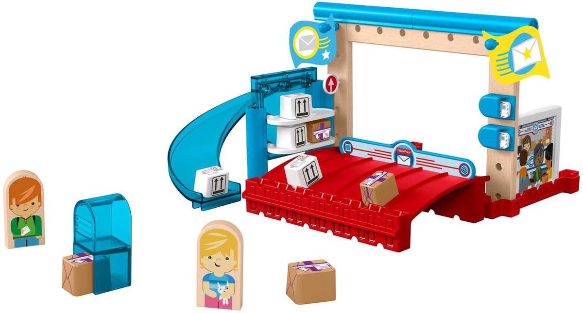 Fisher Price bouwpakket Wonder Makers Postkantoor hout 35 delig