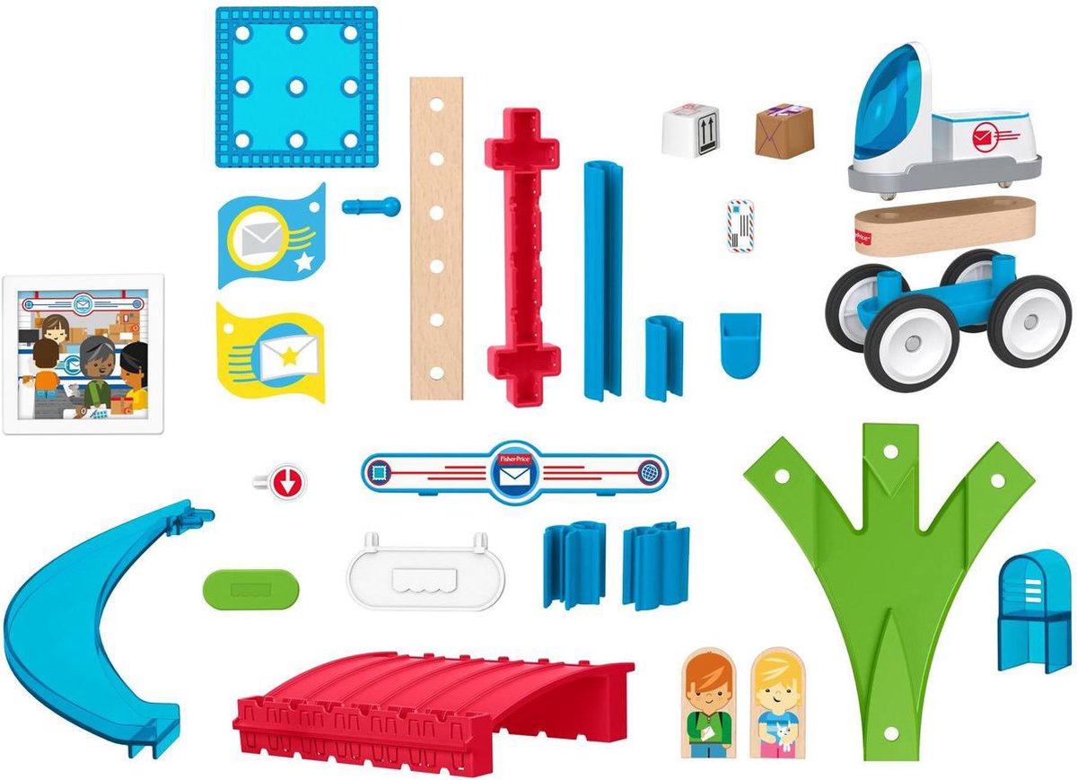 Fisher Price bouwpakket Wonder Makers Postkantoor hout 35 delig