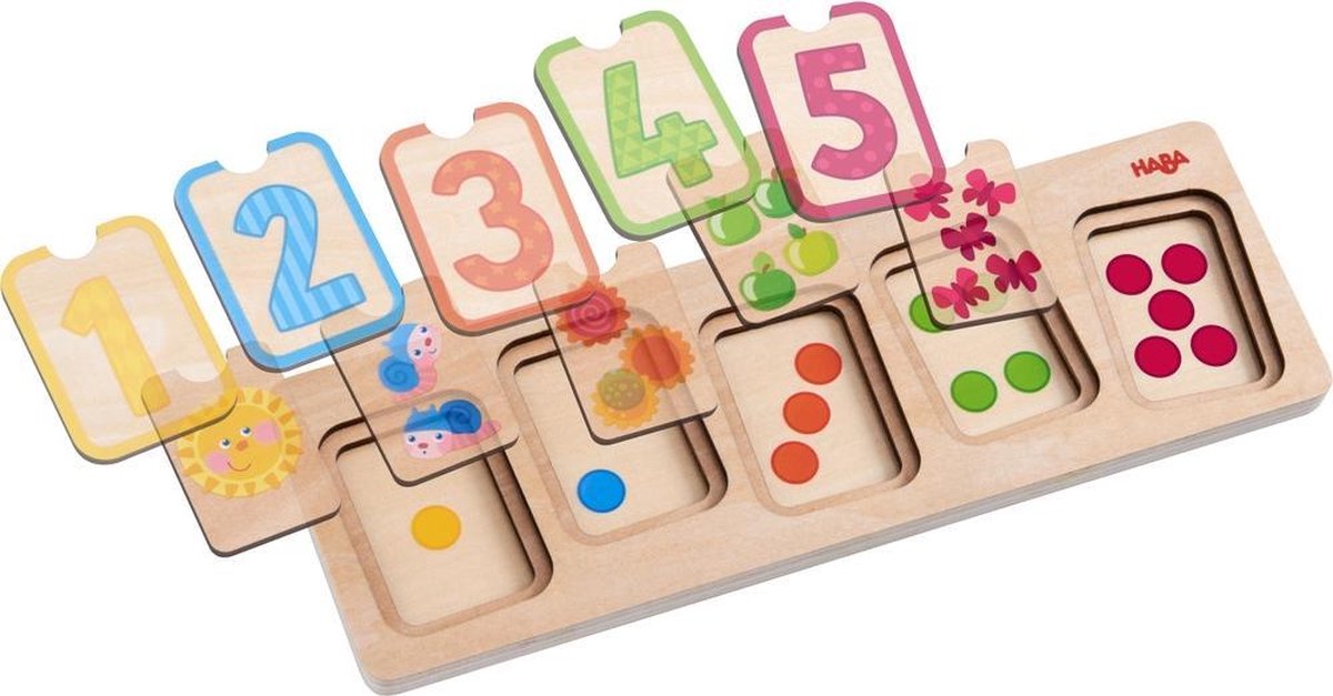 HABA vormenpuzzel Eerste Cijfers junior hout 10 stukjes