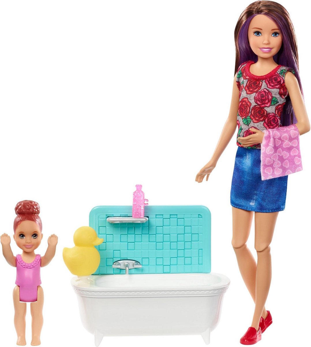 Mattel speelset Barbie Babysitter 4 delig licht