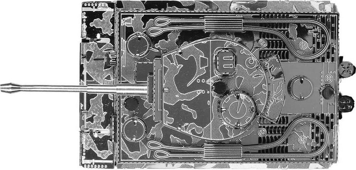 Metal Earth bouwpakket Tiger I Tank - Silver