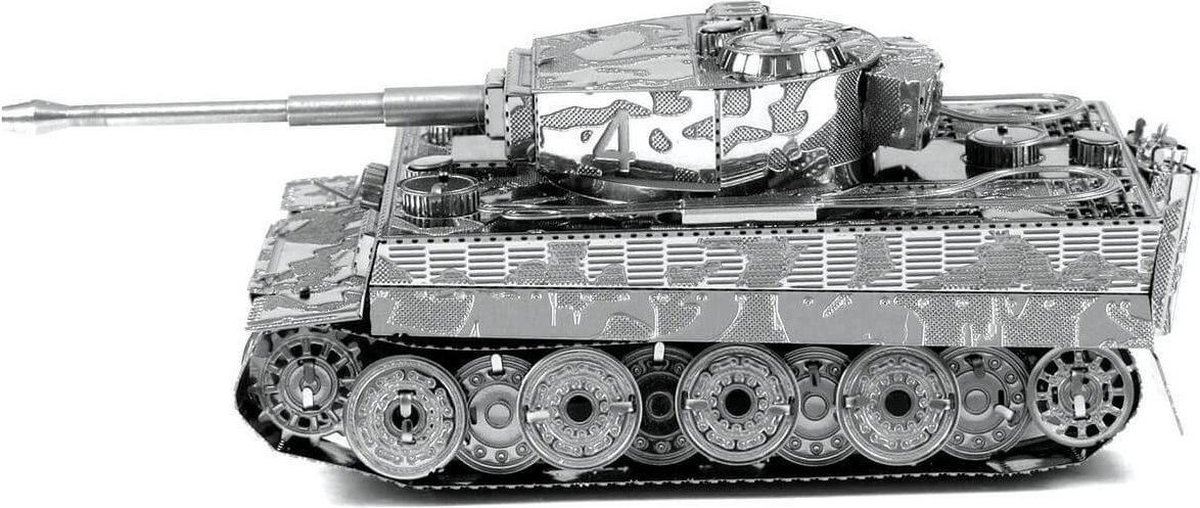 Metal Earth bouwpakket Tiger I Tank - Silver