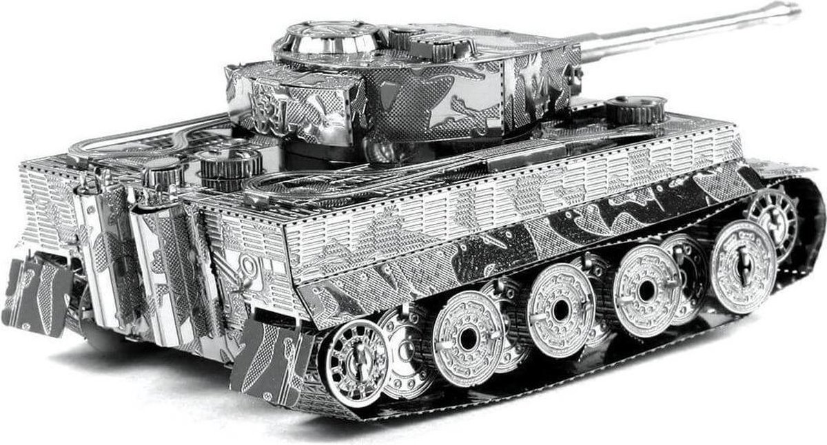 Metal Earth bouwpakket Tiger I Tank - Silver