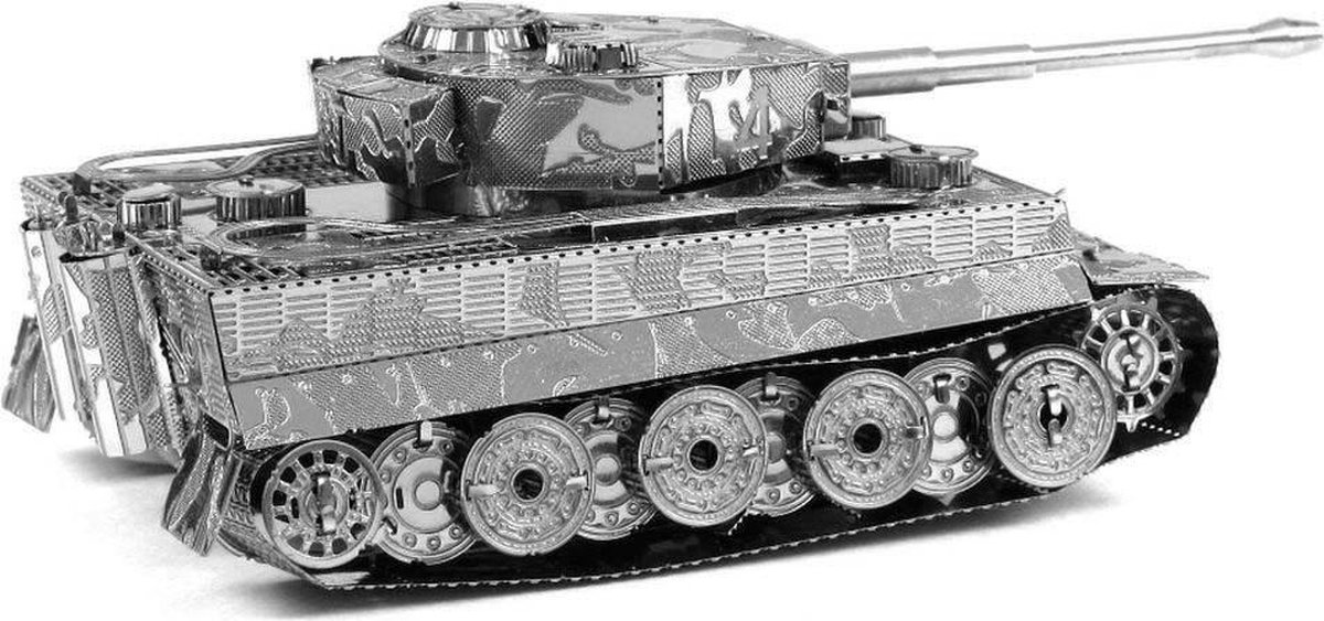 Metal Earth bouwpakket Tiger I Tank - Silver