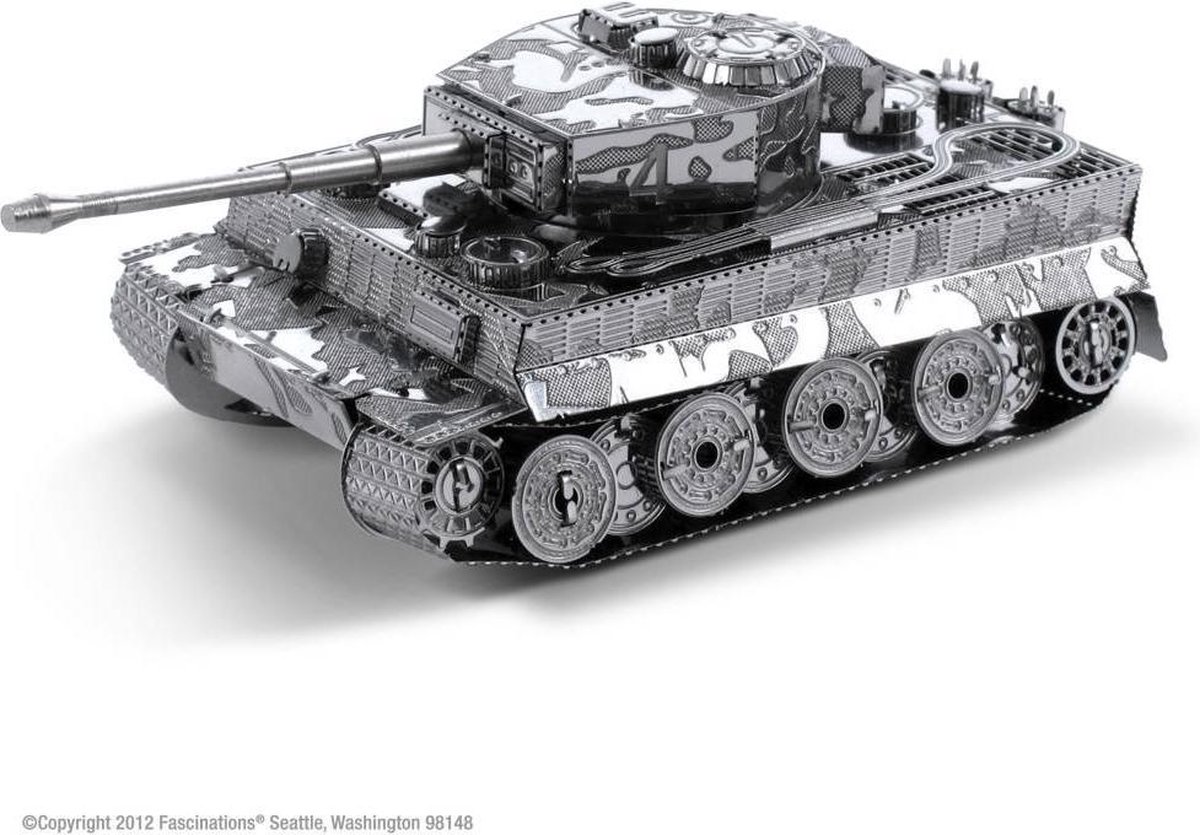 Metal Earth bouwpakket Tiger I Tank - Silver
