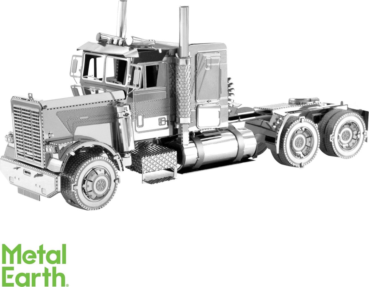 Metal Earth Freightliner Long Nose modelbouwset - Silver
