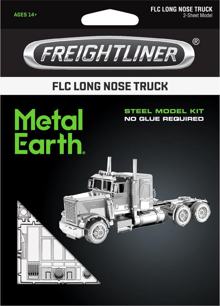 Metal Earth Freightliner Long Nose modelbouwset - Silver