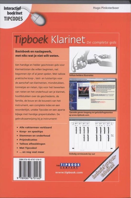 Tipboek klarinet