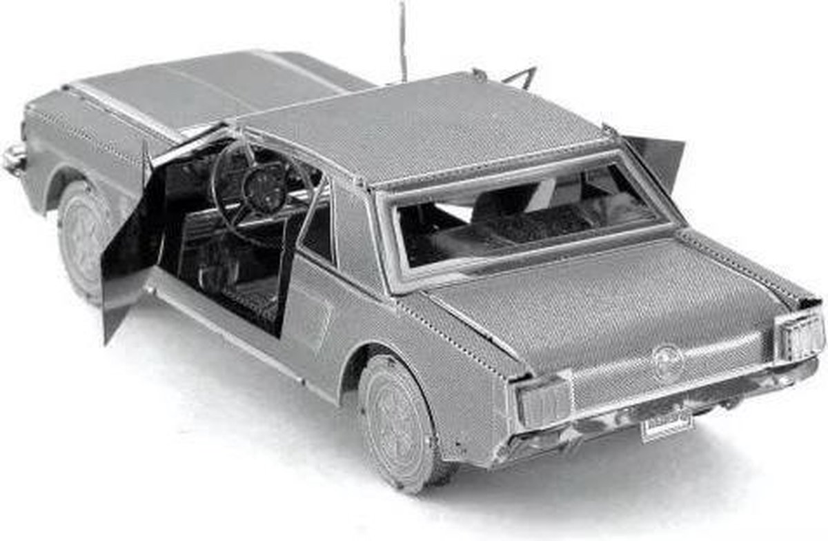 Metal Earth Ford Mustang Coupe 1965 3D modelbouwset 9 cm - Silver