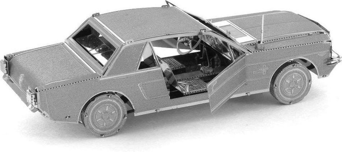Metal Earth Ford Mustang Coupe 1965 3D modelbouwset 9 cm - Silver