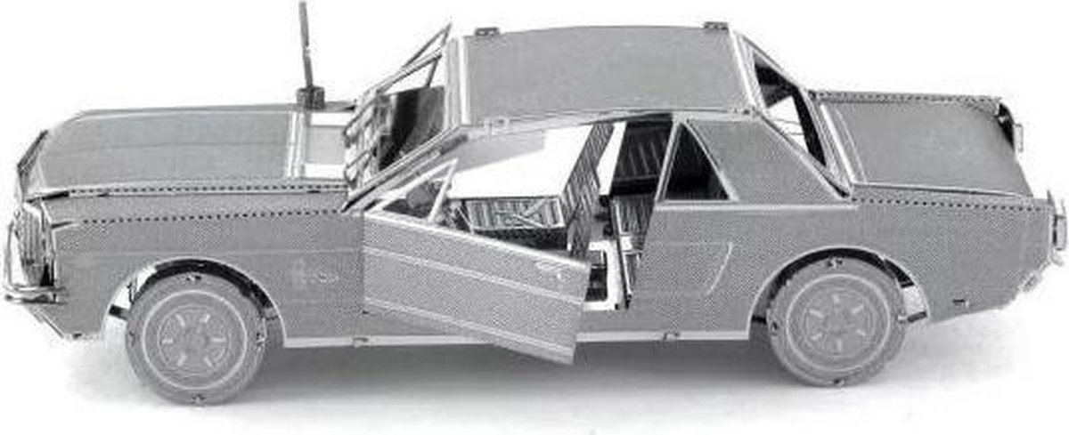 Metal Earth Ford Mustang Coupe 1965 3D modelbouwset 9 cm - Silver