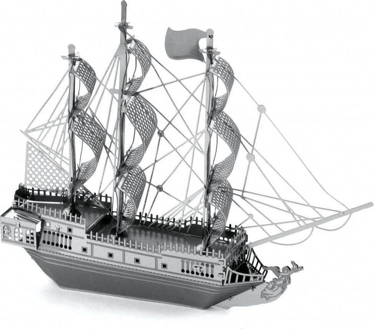 Metal Earth piratenschip the black pearl 3D modelbouwset - Silver