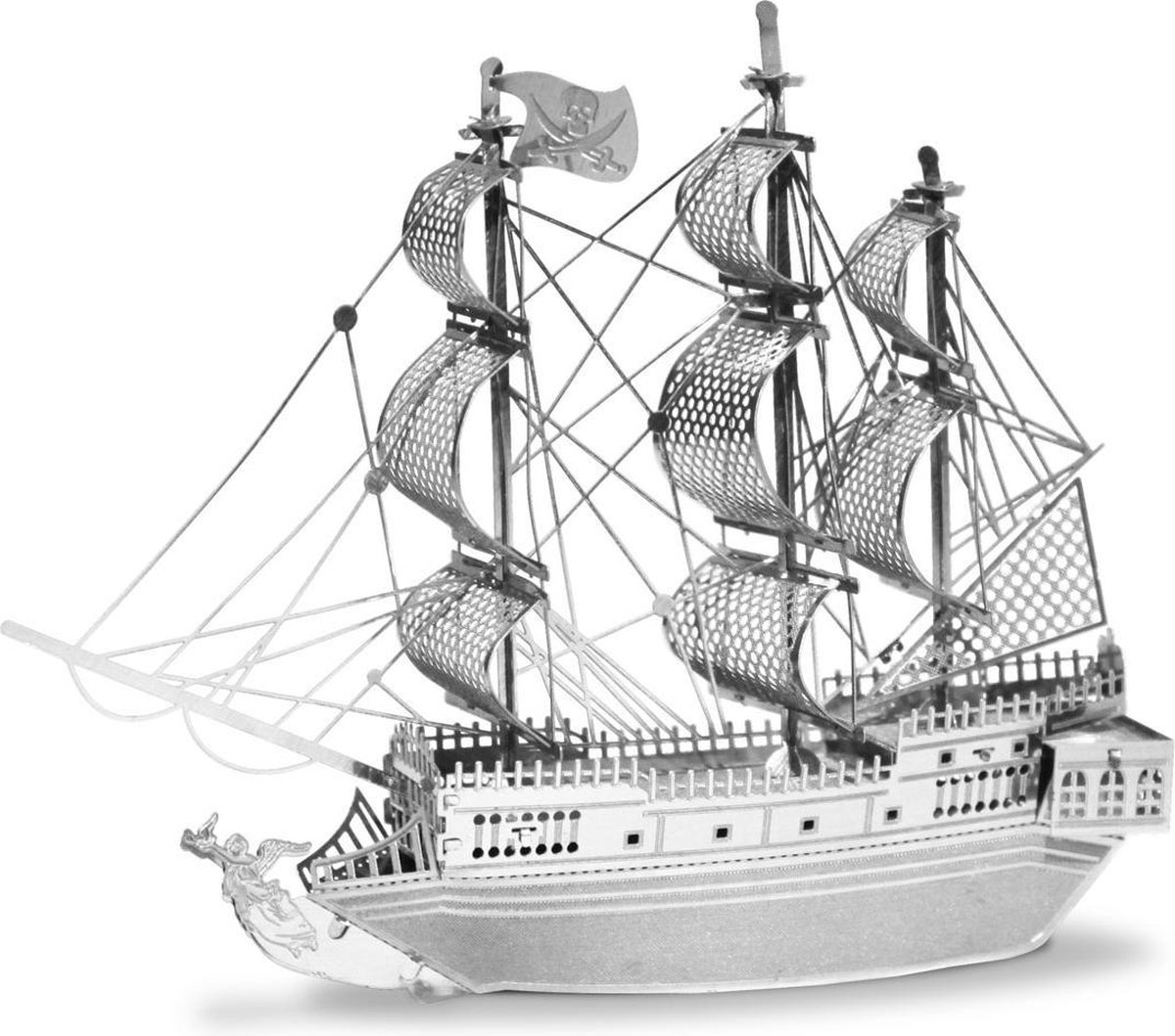 Metal Earth piratenschip the black pearl 3D modelbouwset - Silver