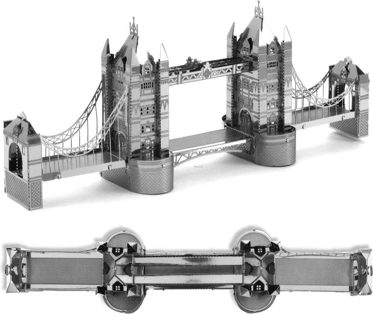 Metal Earth London Tower Bridge 3D modelbouwset 14 cm - Silver