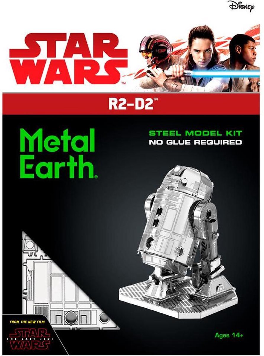 Metal Earth bouwpakket Star Wars R2D2 - Silver