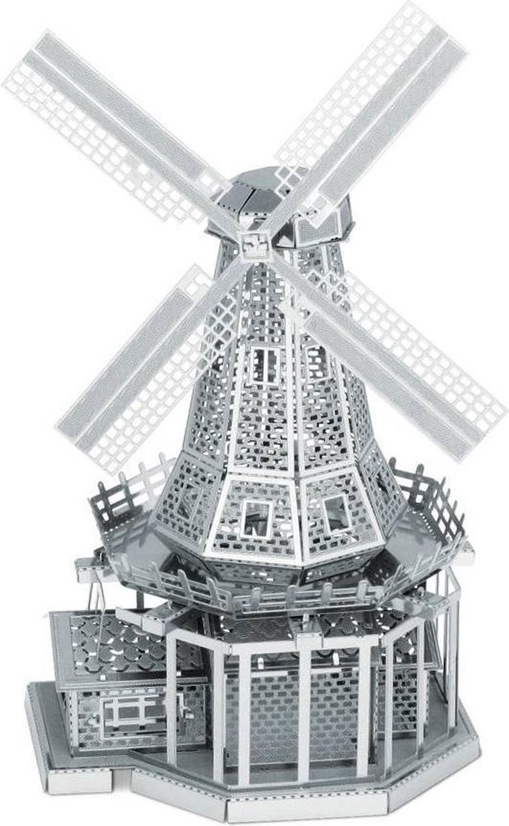 Metal Earth windmolen 3D modelbouwset - Silver