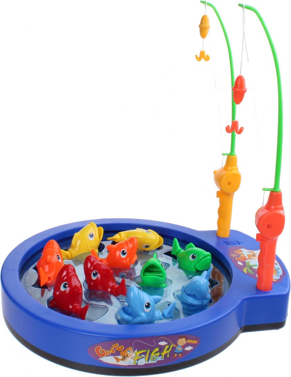 Johntoy hengelspel met geluid 31 cm - Blauw