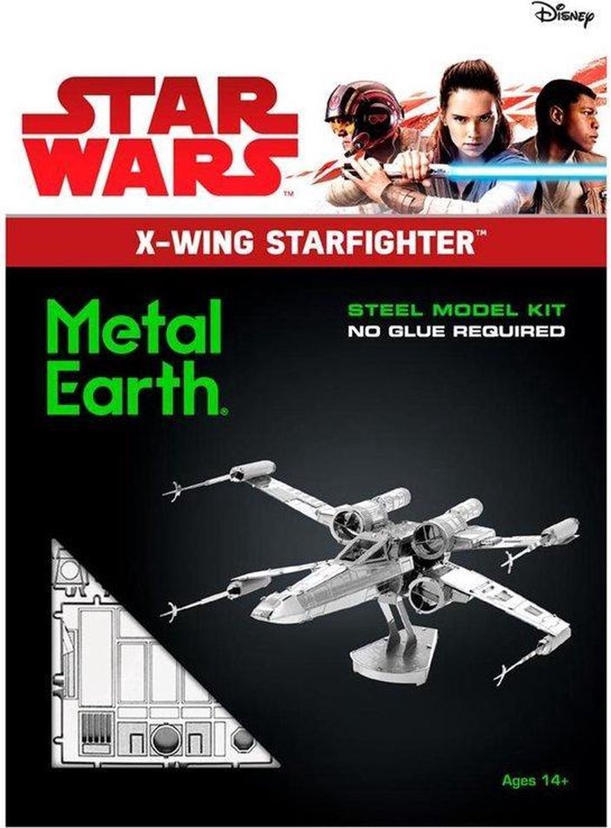 Metal Earth bouwpakket Star Wars X Wing - Silver