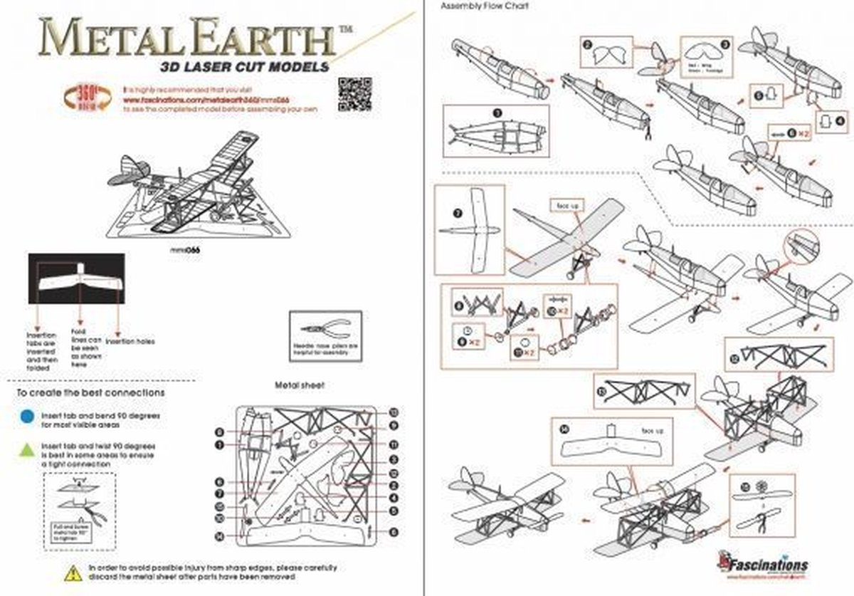 Metal Earth Havilland Tiger Moth DH82 3D modelbouwset