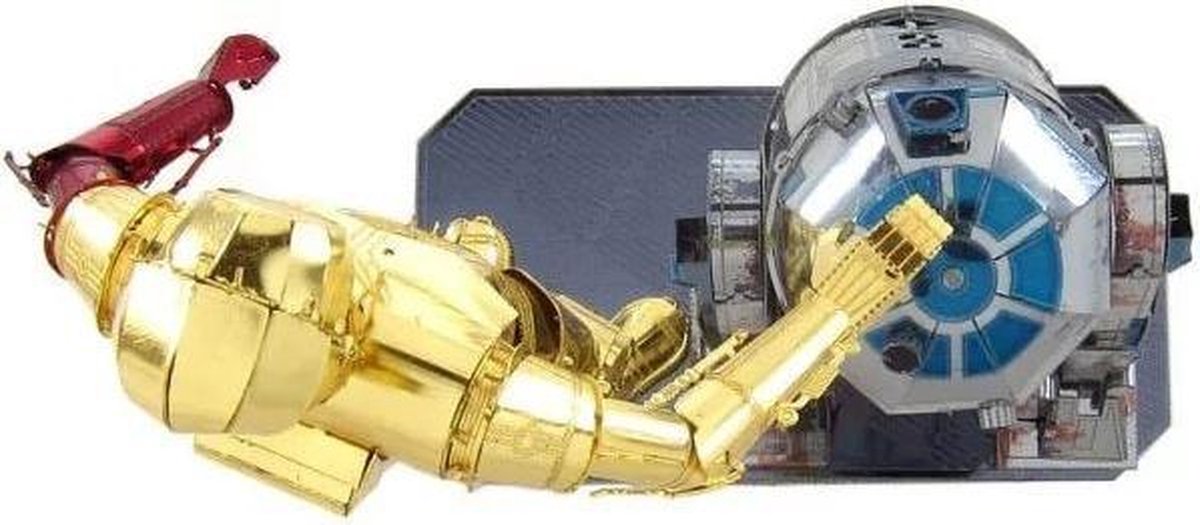 Metal Earth Star Wars R2D2 en C 3PO 3D modelbouwset 12,3 cm - Silver