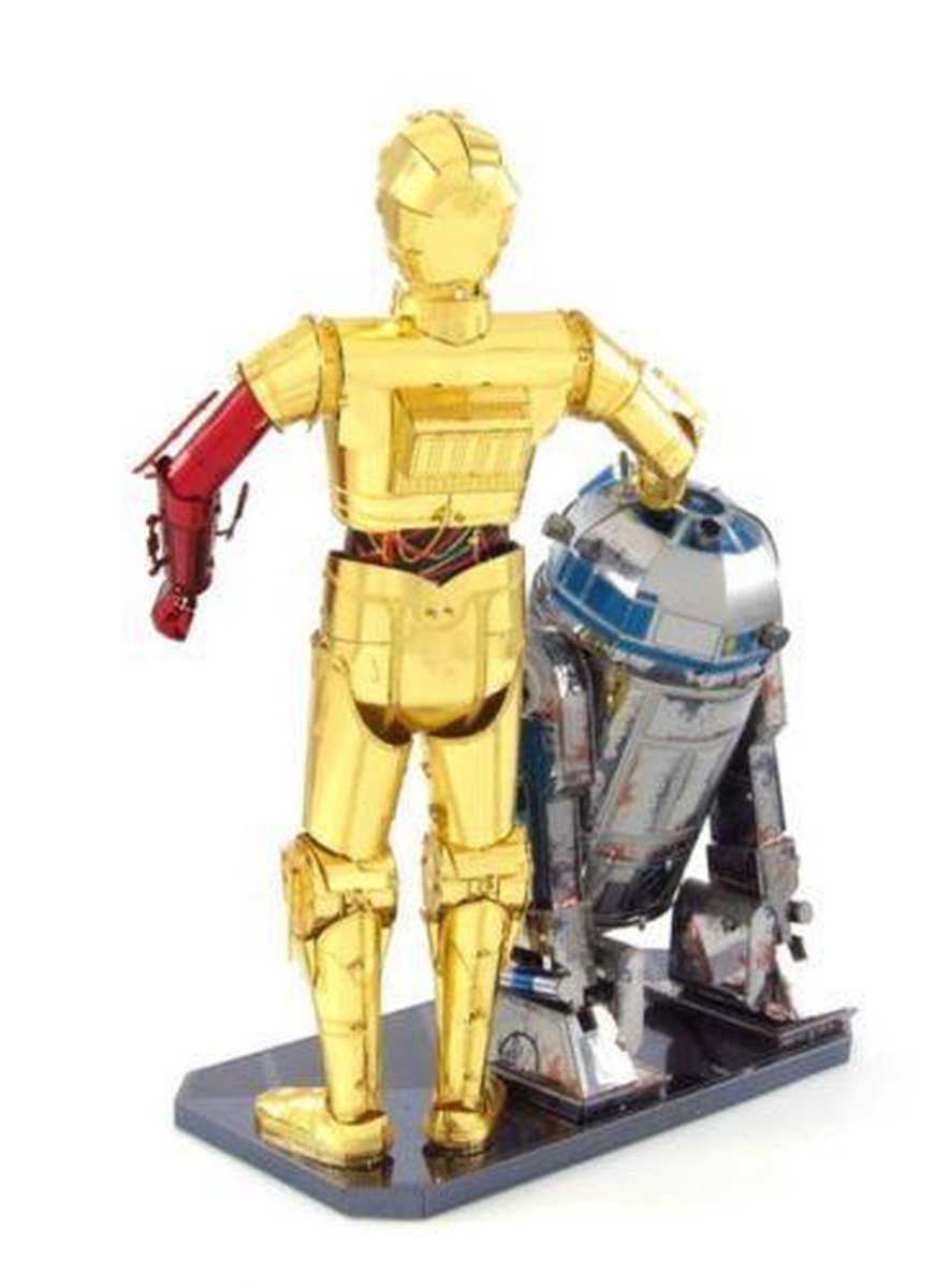 Metal Earth Star Wars R2D2 en C 3PO 3D modelbouwset 12,3 cm - Silver