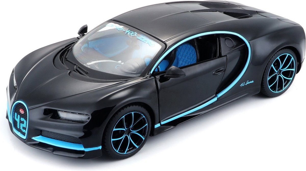 Maisto auto Bugatti Chiron 1:24 zwart/ - Blauw
