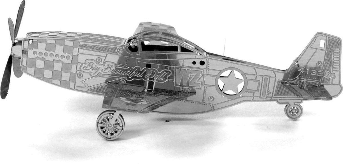 Metal Earth Mustang P 51 3D modelbouwset 9,5 cm