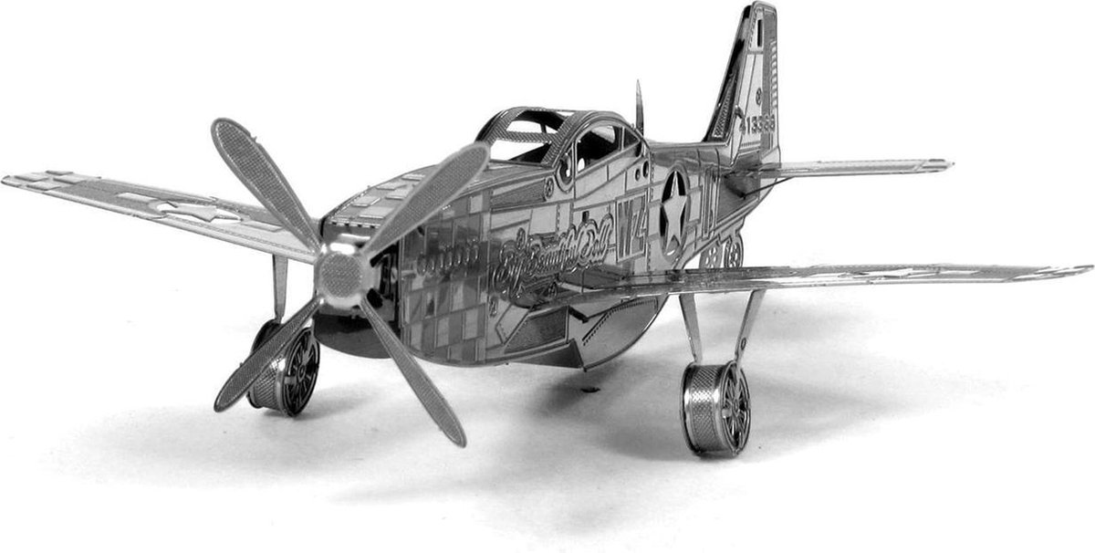 Metal Earth Mustang P 51 3D modelbouwset 9,5 cm