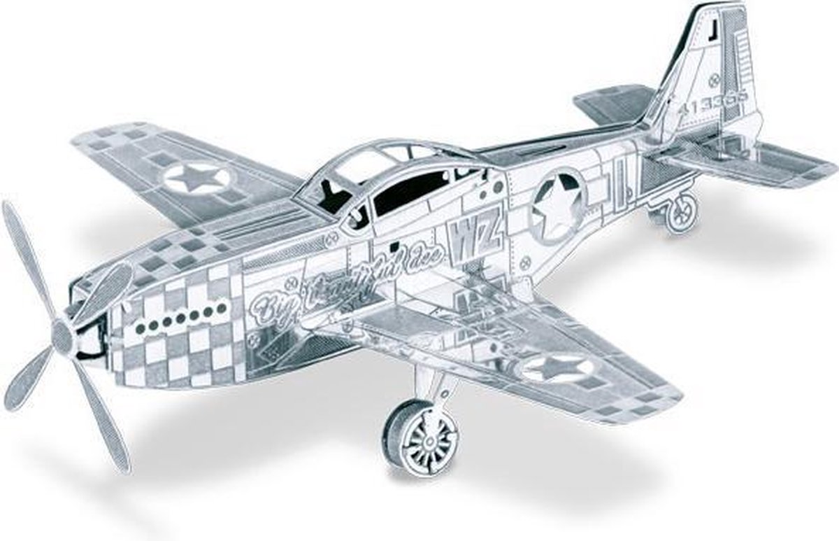 Metal Earth Mustang P 51 3D modelbouwset 9,5 cm