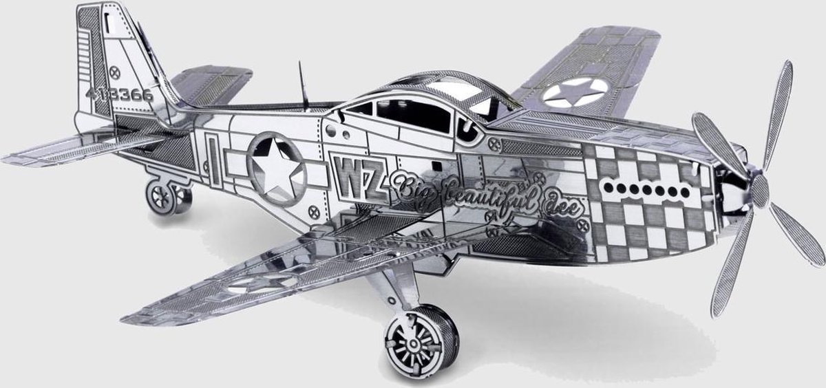 Metal Earth Mustang P 51 3D modelbouwset 9,5 cm