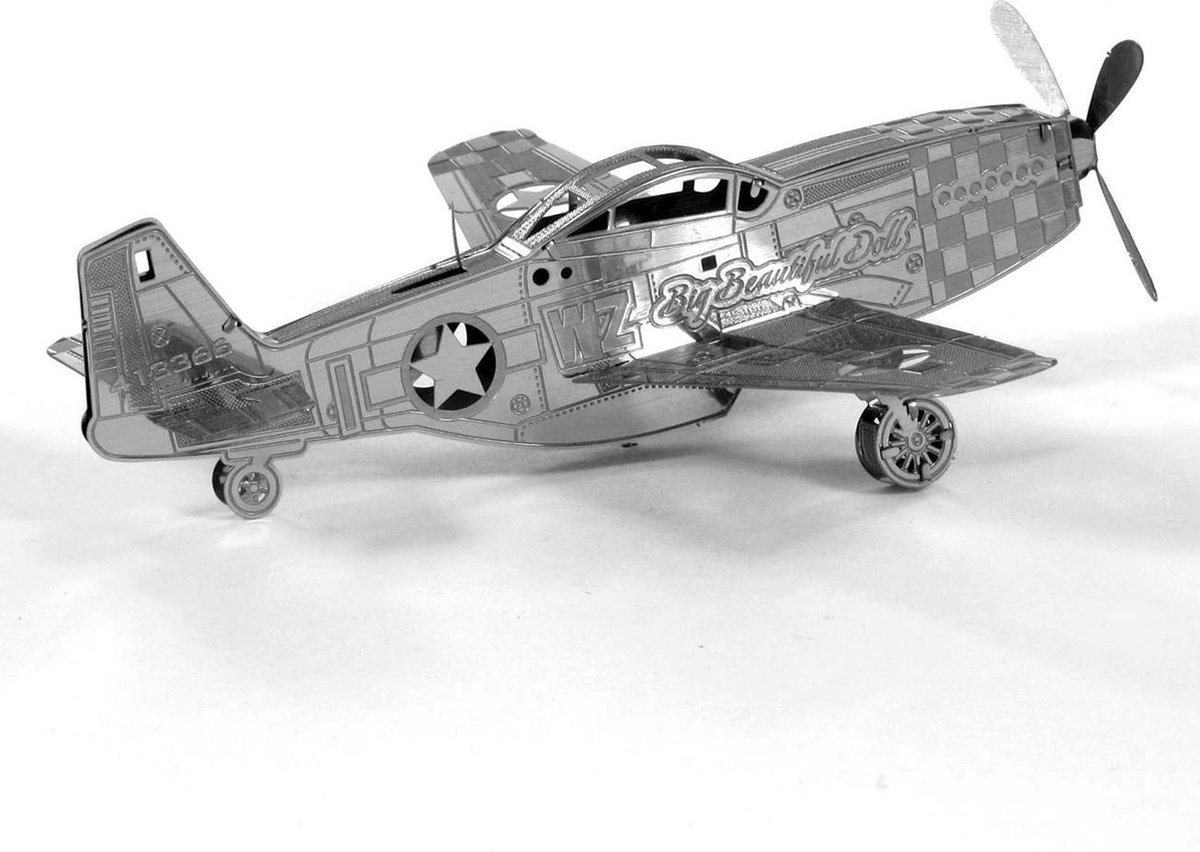 Metal Earth Mustang P 51 3D modelbouwset 9,5 cm