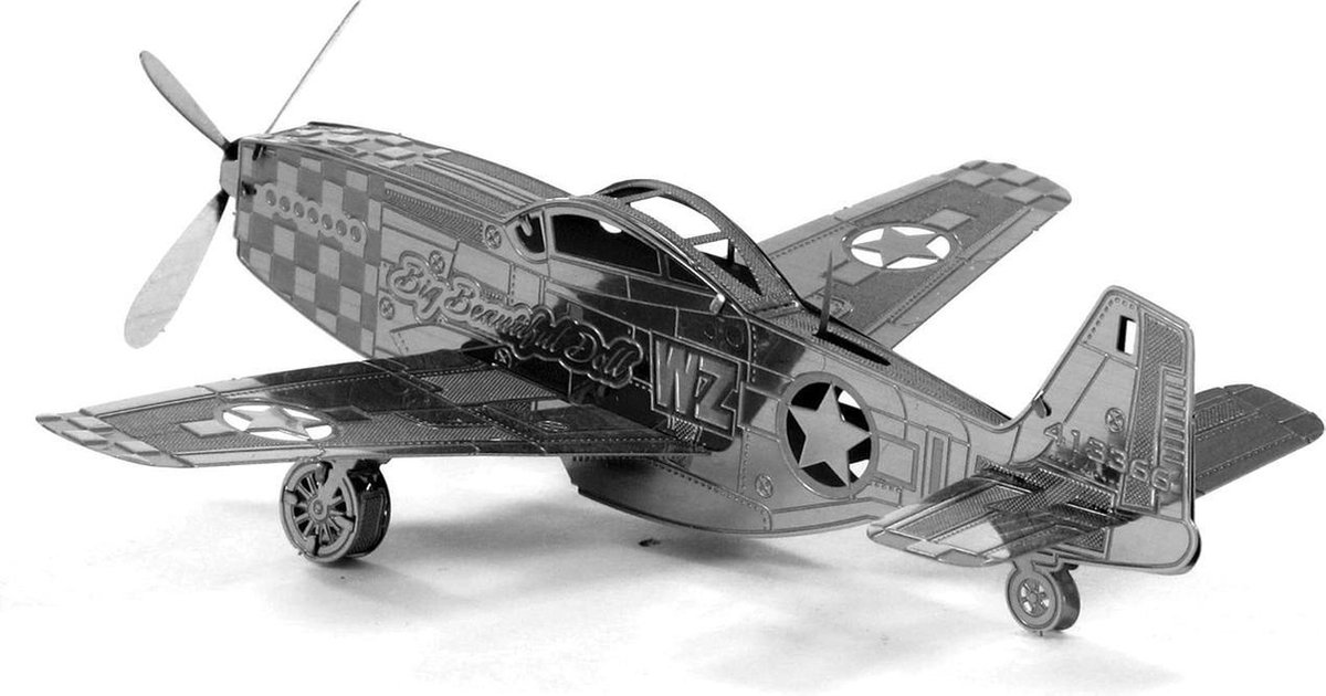 Metal Earth Mustang P 51 3D modelbouwset 9,5 cm