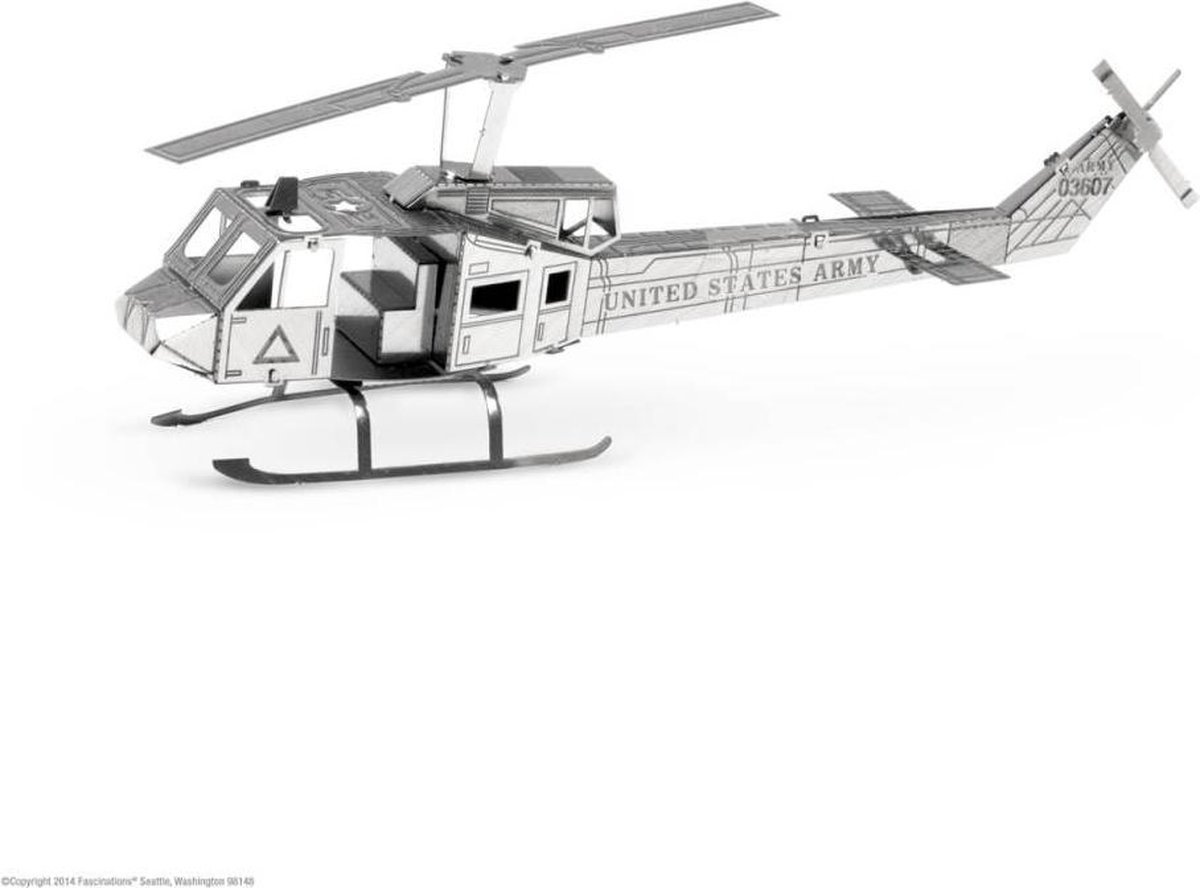 Metal Earth Helicopter UH 1 Huey 3D modelbouwset 12 cm