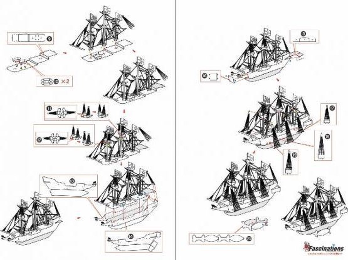 Metal Earth schip Golden Hind 3D modelbouwset