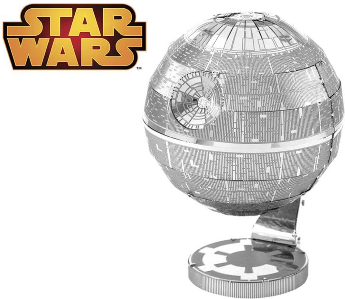 Metal Earth bouwpakket Star Wars Death Star 7,5 cm - Silver