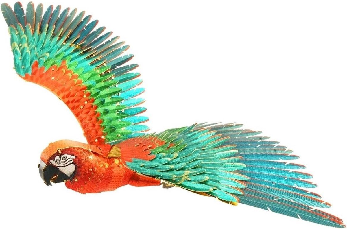 Metal Earth Iconx Parrot Jubilee Macaw modelbouwset