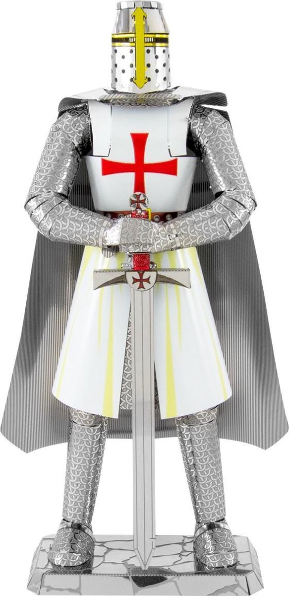 Metal Earth Iconx Templar Knight modelbouwset zilver/wit