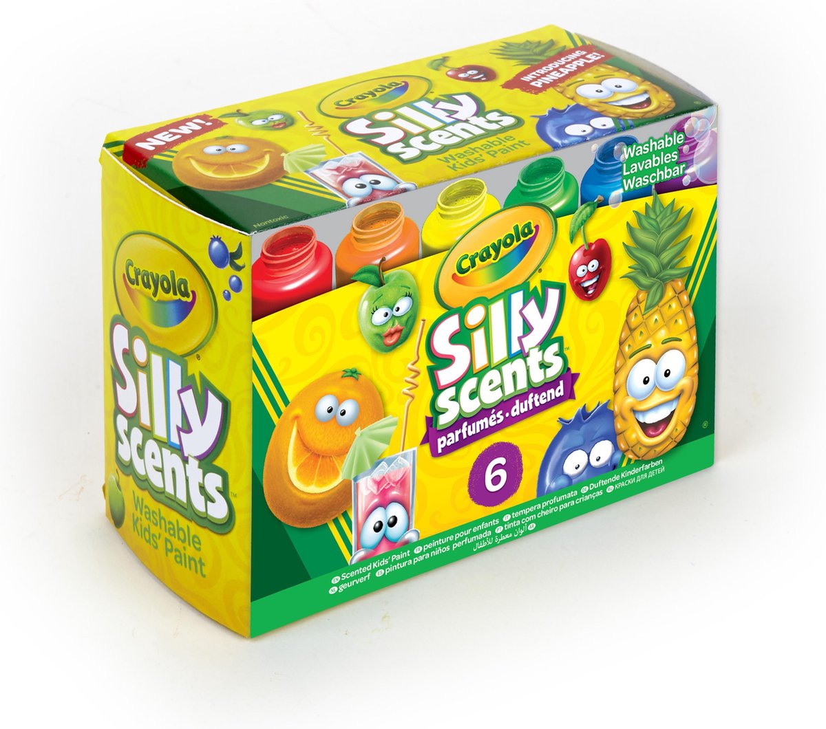 Crayola Silly Scents uitwasbare verf met geur junior 6 delig - Roze