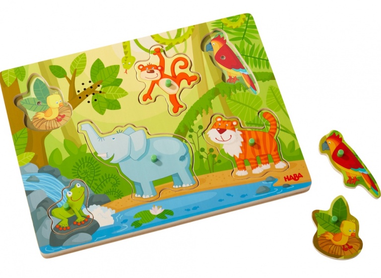 HABA Geluidenpuzzel in de jungle 6 stukjes