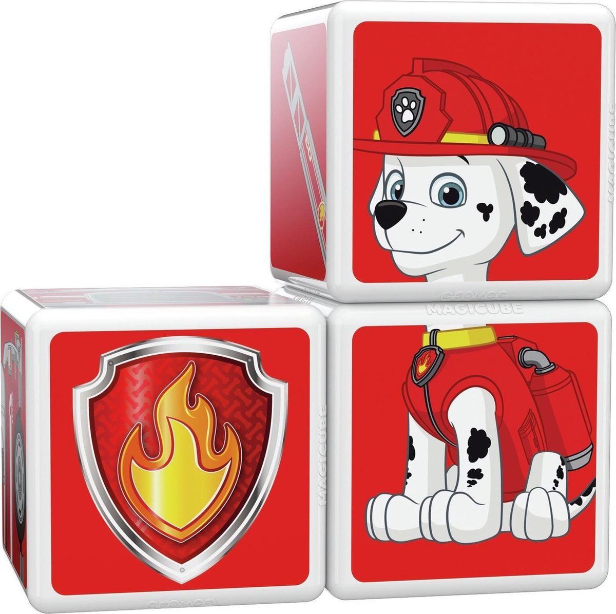 Geomag MagiCube Paw Patrol Marshall Fire Truck 5 delig - Rood