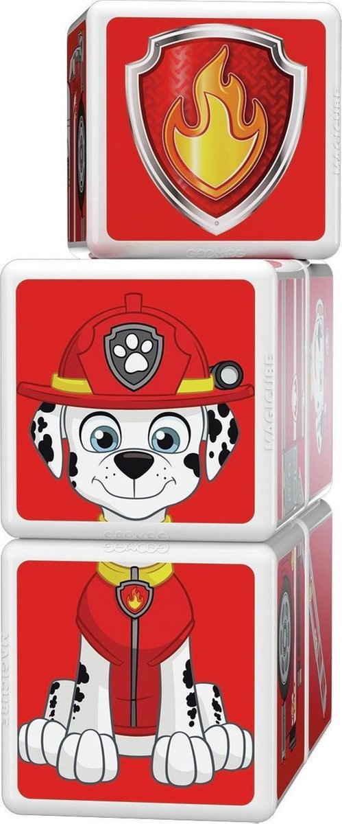Geomag MagiCube Paw Patrol Marshall Fire Truck 5 delig - Rood