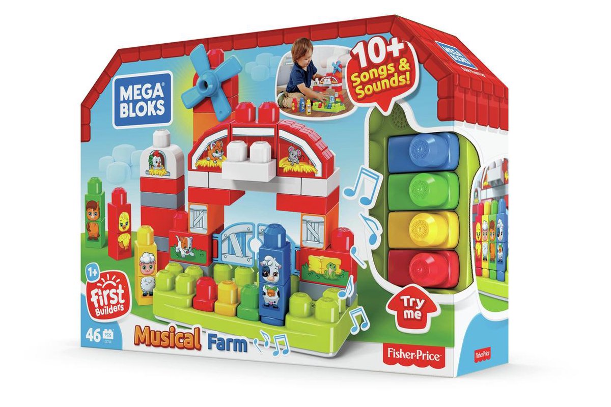 Mega Bloks constructiespeelgoed Muzikale Boerderij 46 delig