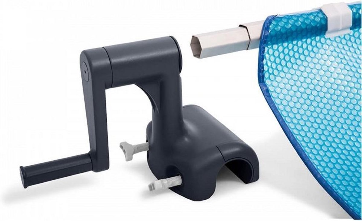 Intex Krystal Clear oprolsysteem 274 488 cm 12 delig - Zwart