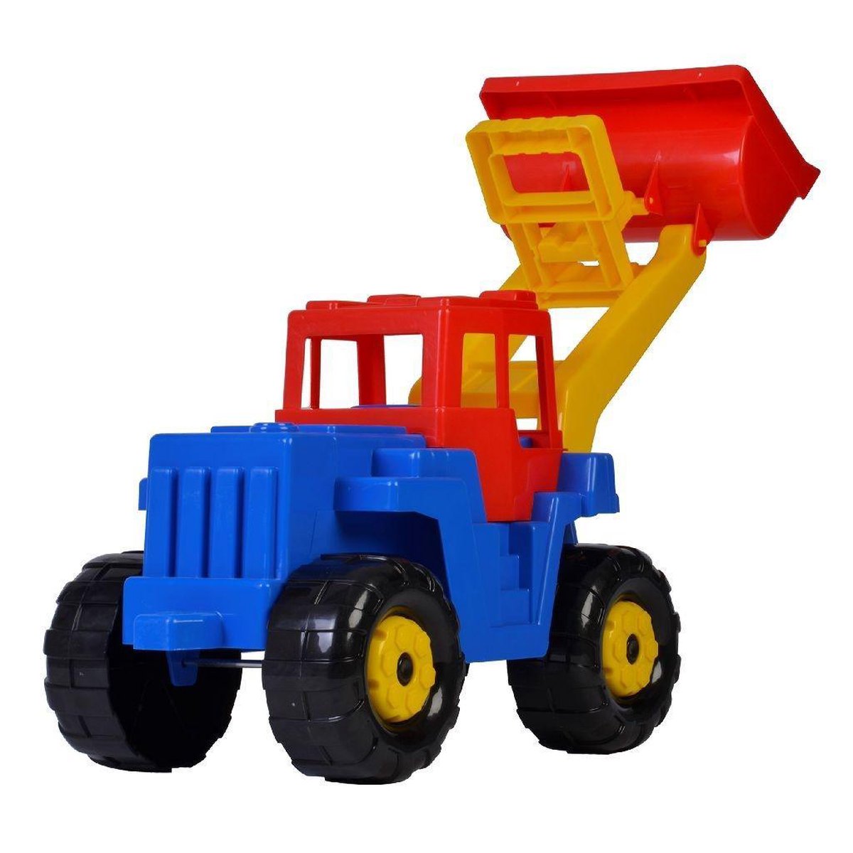 Polesie graafmachine 63 cm/rood/geel - Blauw