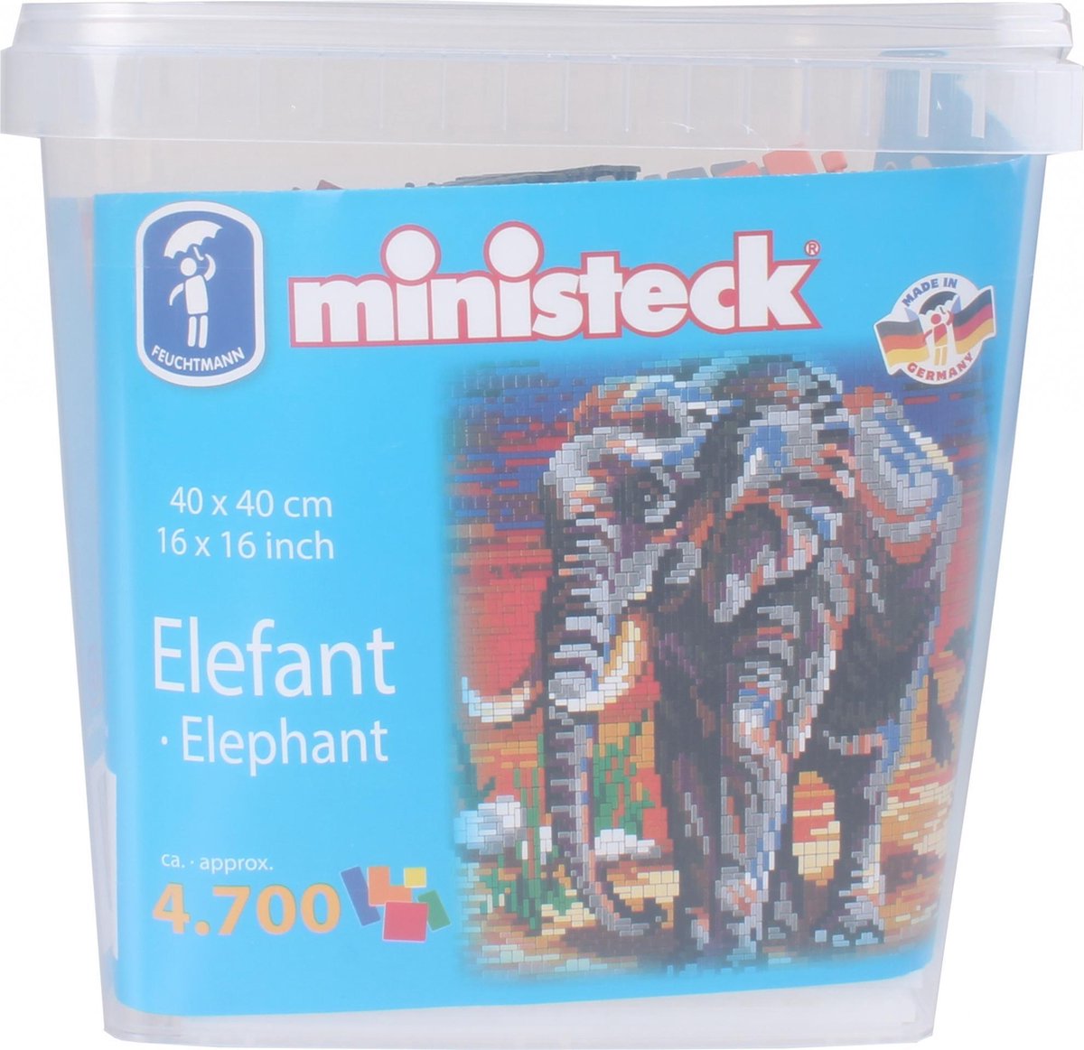 Ministeck olifant 4700 delig - Grijs
