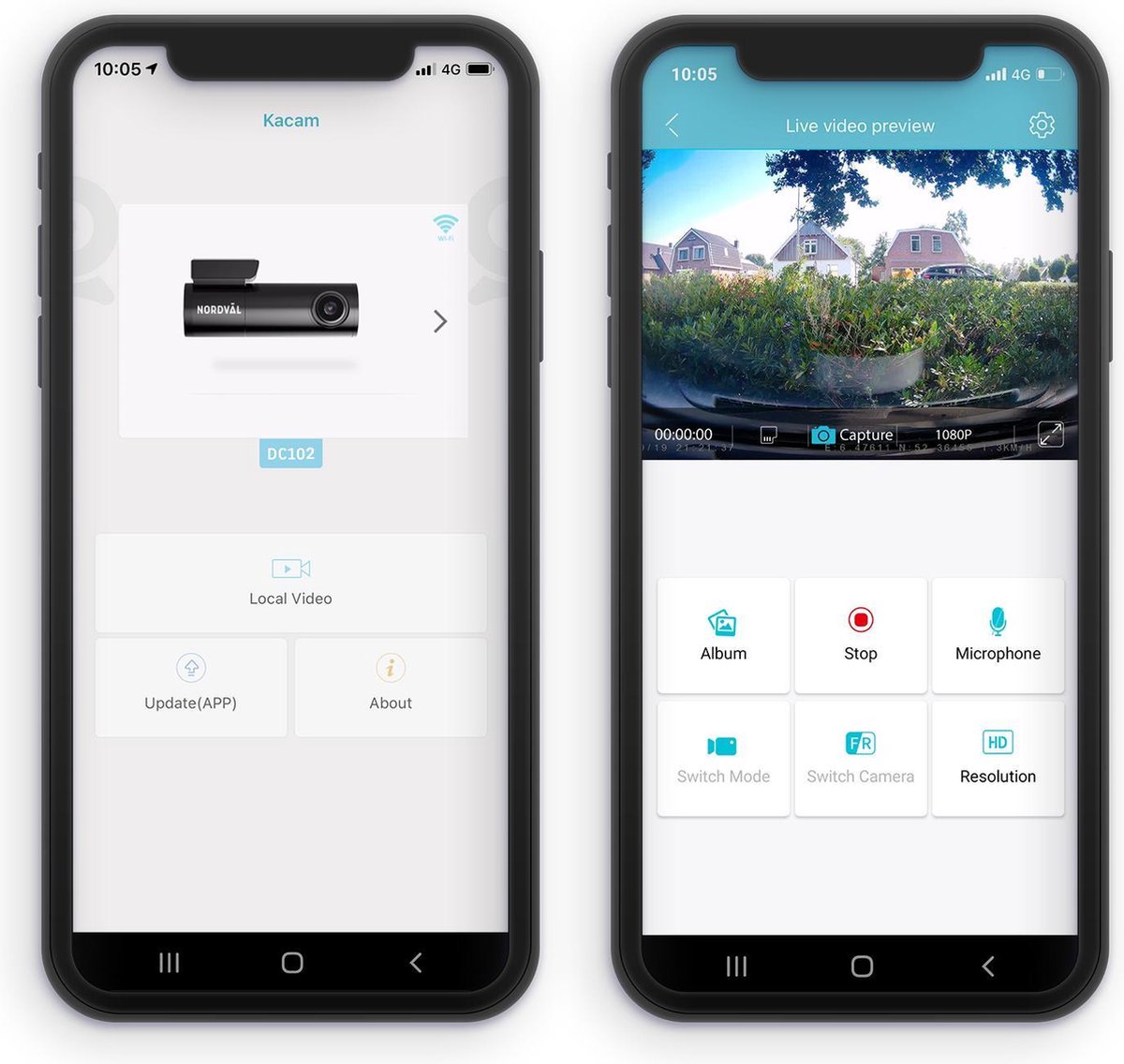 Nordväl DC102 Dashcam 2CH 2K + Wifi 32GB
