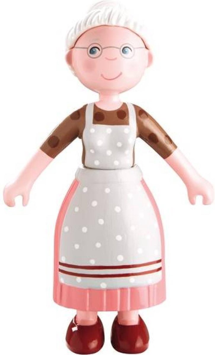 HABA Little Friends poppenhuispop Oma Elli meisjes 12 cm/bruin - Roze