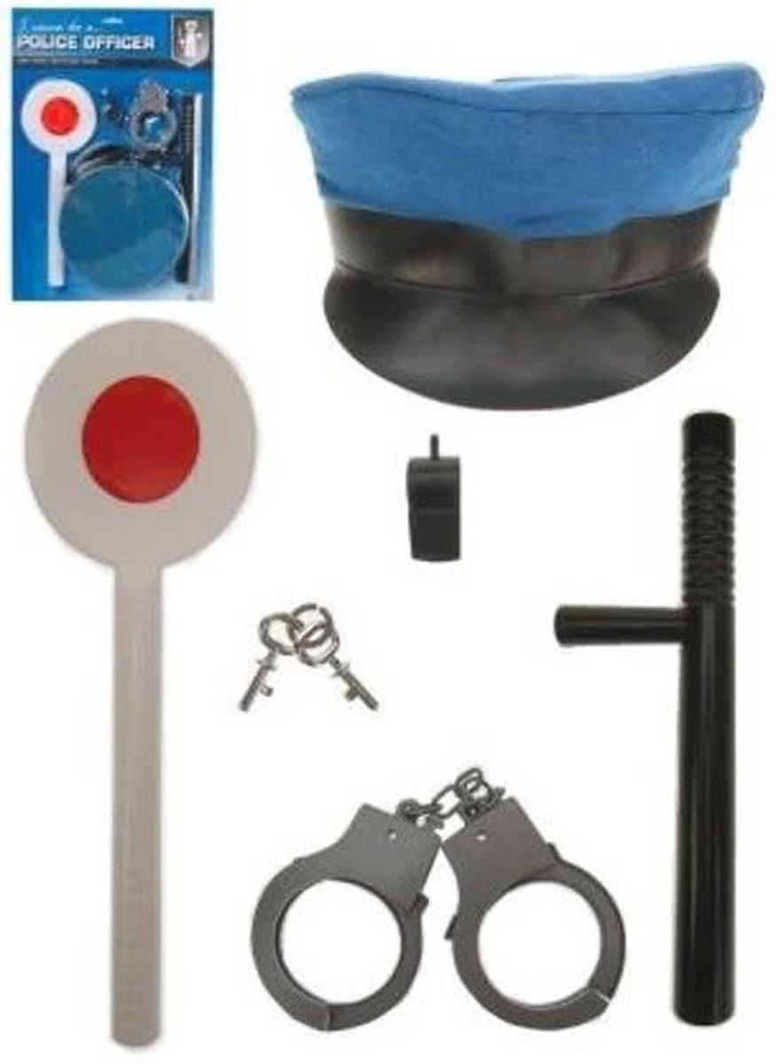 Johntoy politie speelset 5 delig - Blauw